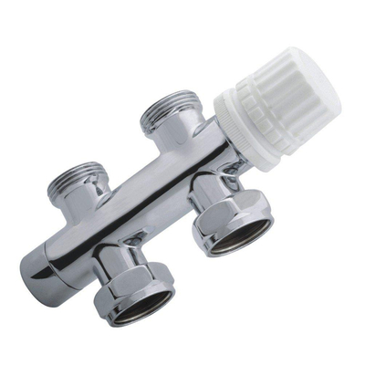 Riko thermostatisch 3/4 onderblok recht chroom