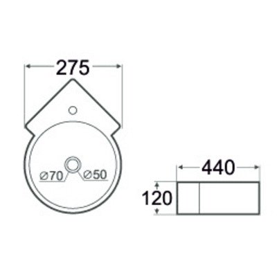 Wiesbaden Atlas hoekfontein 44 x 27,5 x 12 cm keramiek glans wit