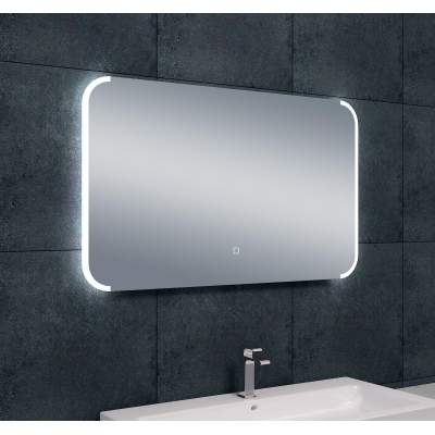 Wiesbaden Bracket spiegel rechthoek met LED, dimbaar en spiegelverwarming 100 x 60 cm