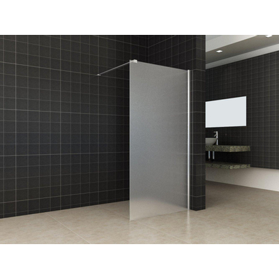 Wiesbaden Comfort inloopdouche 900 x 2000 x 10 mm nano melkglas/chroom
