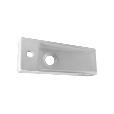 Wiesbaden Trim mini fontein links 38 x 14 x 8 cm keramiek glans wit OUTLETSTORE