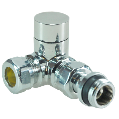 Riko luxe regelvent. 1/2''x15 (M22) knel haaks verkeerd chroom