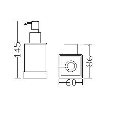 Wiesbaden Eris zeepdispenser chroom