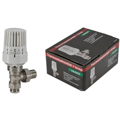 Riko thermostatische radiatorventiel 1/2''x15mm haaks