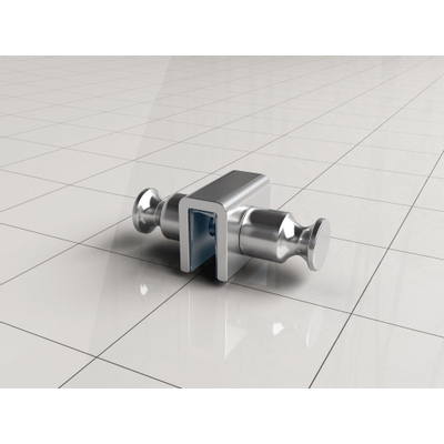 Wiesbaden Dubbele handdoekhaak voor douchewand chroom