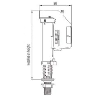 Riko vlotterkraan onderaansluiting 3/8''