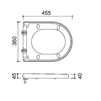 Xellanz Arco zitting+deksel softclose wit