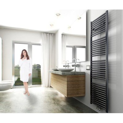 Wiesbaden Elara sierradiator 180x60cm midden onder aansluiting 1067Watt antraciet