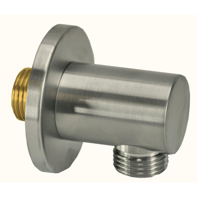 Wiesbaden Wandaansluitbocht rond 1/2" geborsteld staal