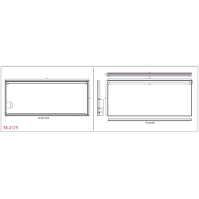 Wiesbaden Ambi one spiegel rechthoek met LED, dimbaar en spiegelverwarming 140 x 60 cm