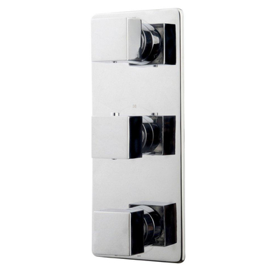 Wiesbaden Rombo afbouwdeel inbouwthermostaat 3 weg chroom