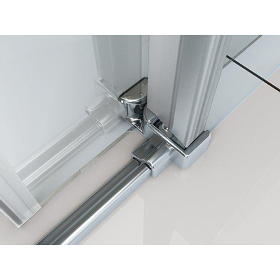 Wiesbaden Entra hoekinstap cabine met 2 schuifdeuren 900 x 900 x 2000 x 8 mm nano helder glas/chroom