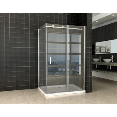 Wiesbaden Pared cabine met 1 schuifdeur 1200 x 900 x 2000 x 8 mm nano helder glas/chroom
