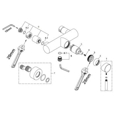 Xellanz Cadans douchemengkraan geborsteld staal