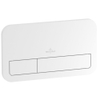 Villeroy & Boch Viconnect 2-knops bedieningsplaat 25,3x14,5 cm. wit glans GA41210
