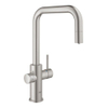 GROHE blue home Keukenkraan - uittrekbare u uitloop - supersteel geborsteld SW236972