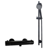 Wiesbaden Rio Douchethermostaat 15cm met glijstangset Mat Zwart SW539719