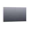 BRAUER Impress Deluxe spiegelkast - 120x70x15cm - interne en externe verlichting - 2 dubbelzijdige spiegeldeuren - hoogglans wit SW242135