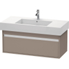 Duravit Ketho Wastafelonderkast 100x45.5x41cm 1 lade Standaard greep met softclose spaanplaat Basalt Mat 0280202