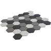 The Mosaic Factory London mozaïektegel - 28.2x32.1cm - wand en vloertegel - Zeshoek/Hexagon - Porselein Contrast mix Mat SW382567