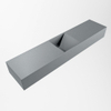 Mondiaz TYNE Fontein - 100x23x12cm - wasbak midden - zonder kraangaten - solid surface - Plata SW1026178