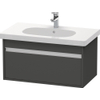 Duravit Ketho Wastafelonderkast 80x45.5x41cm 1 lade Standaard greep met softclose spaanplaat Grafiet Mat 0300533