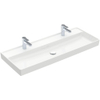 Villeroy & Boch Collaro meubelwastafel 120x47cm zonder overloop m. 2 kraangaten wit SW358347