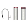 Quooker flex kokendwaterkraan - draaibare & uittrekbare uitloop - PRO3 incl. Cube reservoir - Warm / kokend / bruisend / gefilterd water - Chroom SW299702