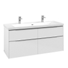 Villeroy & Boch Subway 3.0 wastafelonderkast 127.2x57.9cm 4 lades Brilliant white SW641672