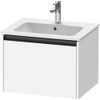 Duravit Ketho 2 wastafelonderbouwkast met 1 lade 61x48x44cm met greep antraciet wit mat SW772063