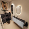 MONDIAZ TURE-DLUX 120cm toiletmeubel Plata. EDEN wastafel Lava positie midden. Zonder kraangat. SW1103989
