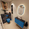 MONDIAZ TURE-DLUX 80cm toiletmeubel Jeans. EDEN wastafel Lava positie midden. Met 1 kraangat. SW1103837