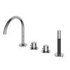 Hotbath Cobber Badrandcombinatie met draaibare mengkraan omstel en handdouche chroom SW440684