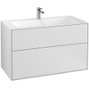 Villeroy & Boch Finion wastafelonderkast 99.6x59.1cm 2 lades White matt SW479488