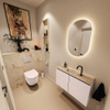 MONDIAZ TURE-DLUX 80cm toiletmeubel Rosee. EDEN wastafel Frappe positie midden. Met 1 kraangat. SW1102955