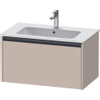 Duravit Ketho 2 wastafelonderbouwkast met 1 lade 81x48x44cm met greep antraciet taupe mat SW772822