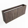 Mondiaz FOWY fonteinonderkast - 120x22x50cm - 2 deuren - push to open - softclose - Dark Brown SW1016939