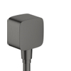 Hansgrohe FixFit muuraansluitbocht met terugslagklep Brushed Black Chrome SW295833