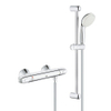 GROHE Grohtherm 1000 Thermostatische douchemengkraan 1/2" met douchegarnituur hoh 15cm met koppelingen chroom SW656539