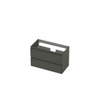 INK Wastafelonderkast - 80x40x52cm - 2 lades - greeploos - MDF lak Mat beton groen SW416527