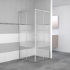 GO by Van Marcke Avis douchecabine 90x90x185cm vierkant 2 schuifdeuren 4mm helder veiligheidsglas met matte stroken aluminium verchroomd SW292802