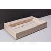 Forzalaqua Bellezza wastafel 60x40x9cm Rechthoek 1 kraangat Natuursteen Travertin gezoet SW67867