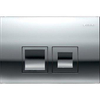 Geberit Delta25 bedieningsplaat - 2-toets spoeling - rechthoekige knoppen - glans chroom SW765657