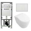 Villeroy & Boch Subway 2.0 Compact DirectFlush Toiletset - Geberit reservoir - softclose - quickrelease - bedieningsplaat ronde knoppen - wit SW791654