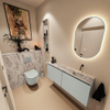 MONDIAZ TURE-DLUX 120cm toiletmeubel Greey. EDEN wastafel Glace positie rechts. Zonder kraangat. SW1103309