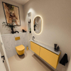 MONDIAZ TURE-DLUX 120cm toiletmeubel Ocher. EDEN wastafel Opalo positie links. Met 1 kraangat. SW1104436
