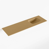 Mondiaz LEX Fontein - 100x30x0.9cm - wasbak Rechts - zonder kraangaten - voor toiletmeubel - Solid surface - Oro SW1026009