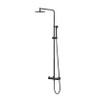 IVY Pact Regendoucheset - opbouw - 30cm medium hoofddouche - satin spray handdouche - Zwart chroom PVD SW1034868