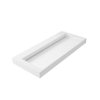 Thebalux Type Glacier wastafel 100x46x8cm 0 kraangaten 1 wasbak Rechthoek solid surface wit mat SW717298