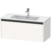 Duravit Ketho 2 wastafelonderbouwkast met 1 lade 101x48x44cm met greep antraciet wit supermat SW772222